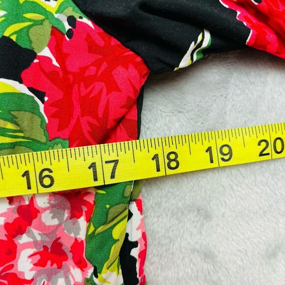 Trashy Diva Pinup Dress Womens 14 Floral Retro Deck of Cards Ace Queen of Hearts - Picture 9 of 10